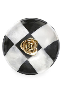 Gilded Checkered Bowl